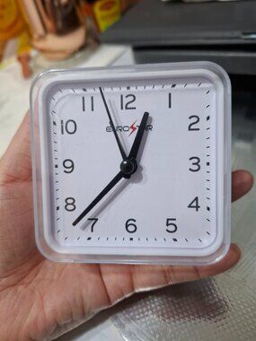 Euro Star Clock Overall WHITE color Mini Small Clock